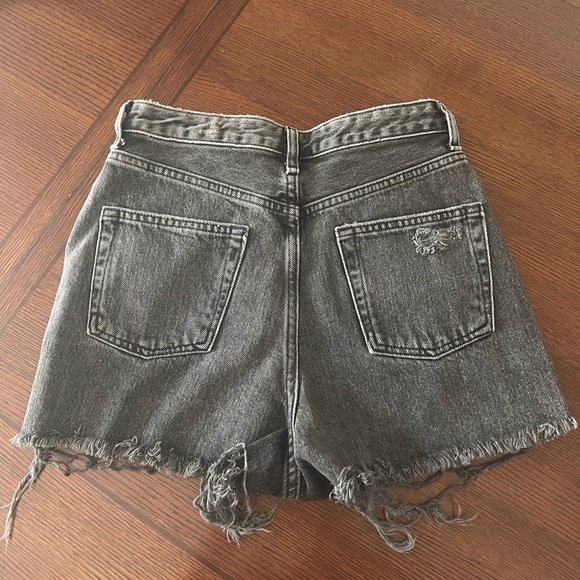 Topshop Jean shorts-Size 0- Grey - Picture 2 of 3